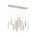 Eurofase Santana Contemporary LED Chandelier, 18-Light, 900 Lumens, Satin Nickel/Satin Nickel 31446-023